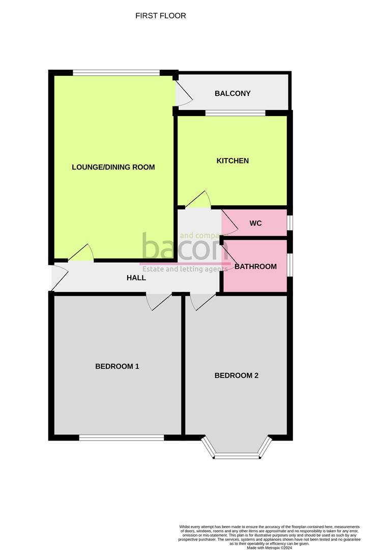 Floor Plan | Flat - Purpose Built | Lamorna Grove, Worthing | To Let